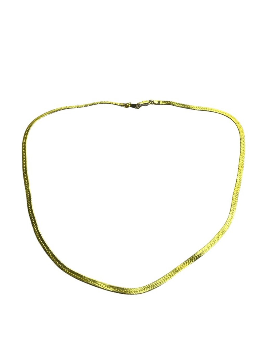 Vintage Y2K Claire's Herringbone Flat Chain Necklace Lobster Clasp 19 inches